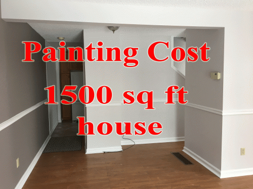 Cost paint 1500 sq ft house interior